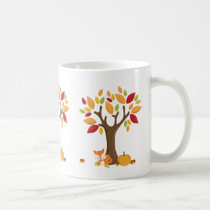 Autumn Fox with Pumpkin Coffee Mug