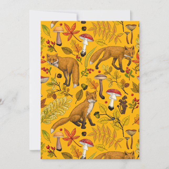 Autumn foxes on orange (Front)