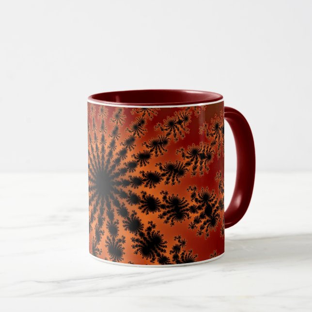 Autumn Fractal Burst Mug (Front Right)