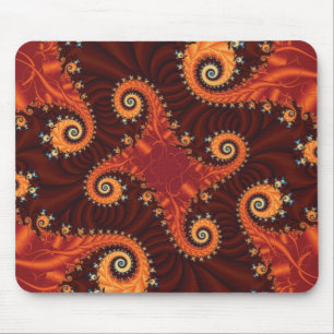 Autumn Fractal Mouse Pad