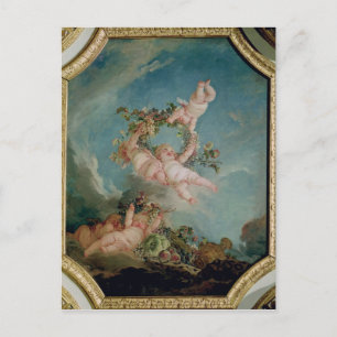 Autumn, from a series of the Four Seasons Postcard