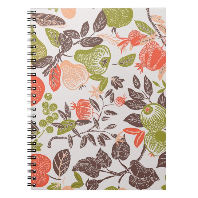 Autumn Fruit Deco Tile Notebook (Front)