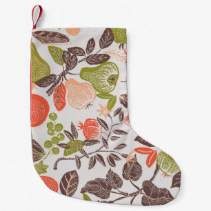 Autumn Fruit Deco Tile Small Christmas Stocking