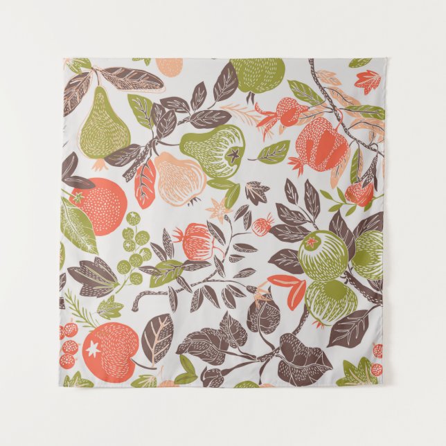 Autumn Fruit Deco Tile Tapestry (Front)