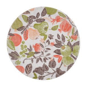 Autumn fruit decorative tile design. cutting board