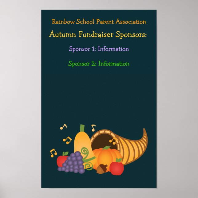Autumn Fundraiser Sponsors Poster (Front)