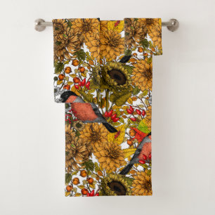 Autumn garden 1 bath towel set