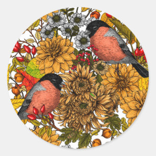 Autumn garden 1 classic round sticker