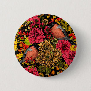 Autumn garden 2 6 cm round badge