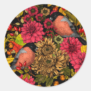 Autumn garden 2 classic round sticker