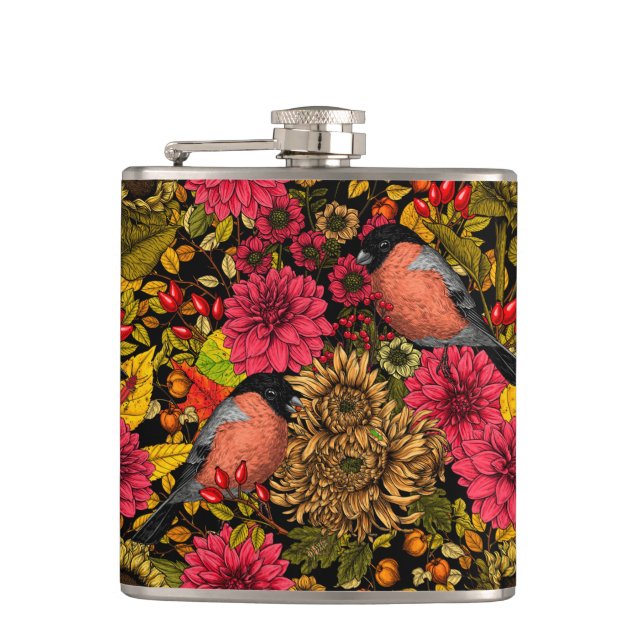 Autumn garden 2 hip flask (Front)