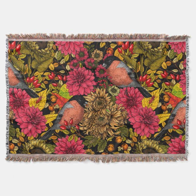 Autumn garden 2 throw blanket (Front)