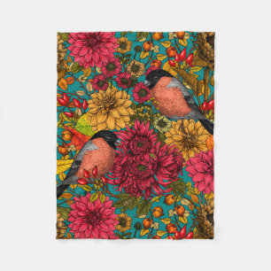 Autumn garden 3 fleece blanket