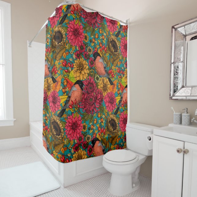 Autumn garden 3 shower curtain (In Situ)