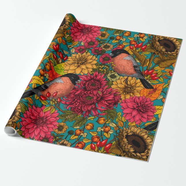 Autumn garden 3 wrapping paper (Unrolled)