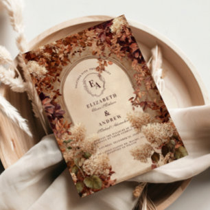 Autumn Garden Archway Wedding Invitation