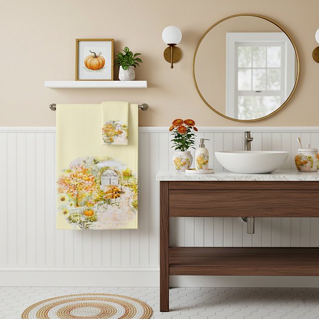 Autumn garden bath towel set (Creator Uploaded)
