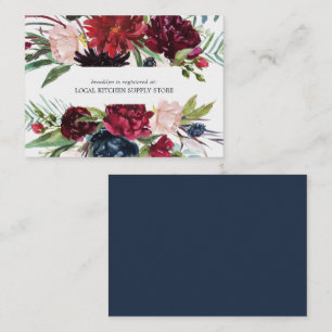 Autumn Garden Burgundy Gift Registry Enclosure Card