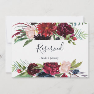 Autumn Garden   Burgundy Reserved Sign