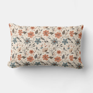 Autumn Garden Charm Lumbar Cushion