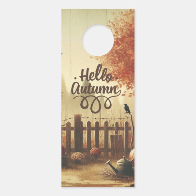 Autumn garden  door hanger (Front)