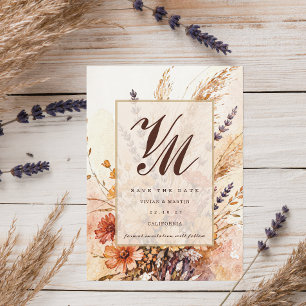 Autumn Garden in Bloom Save The Date Invitation