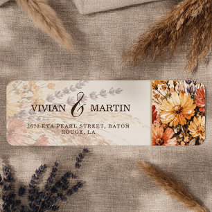 Autumn Garden in Bloom Wedding Address Return Address Label