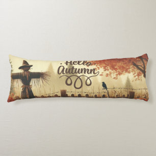 Autumn garden & scarecrow body cushion