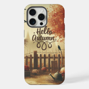 Autumn garden & scarecrow  iPhone 15 pro max case