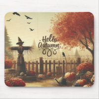 Autumn garden & scarecrow
