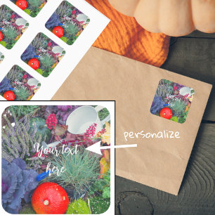 Autumn garden  square sticker
