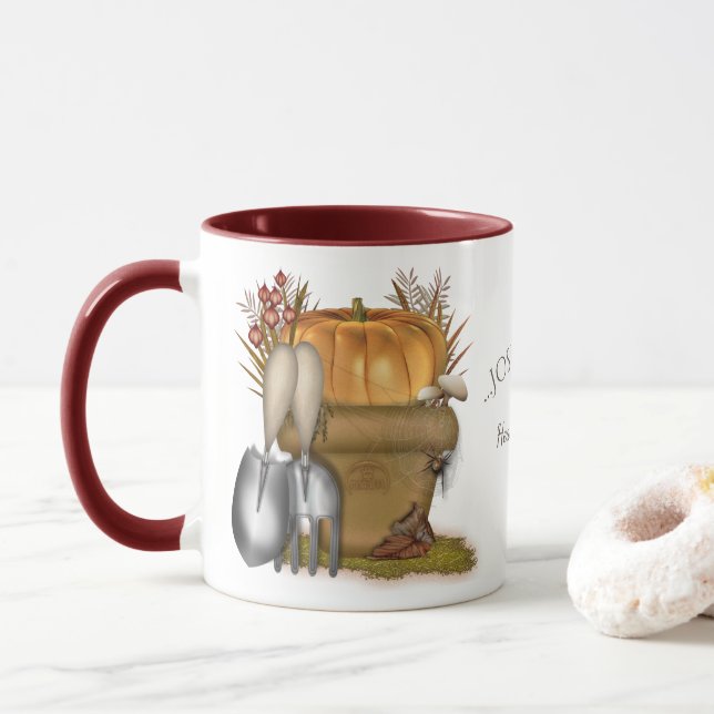 Autumn Gardener Mug (With Donut)