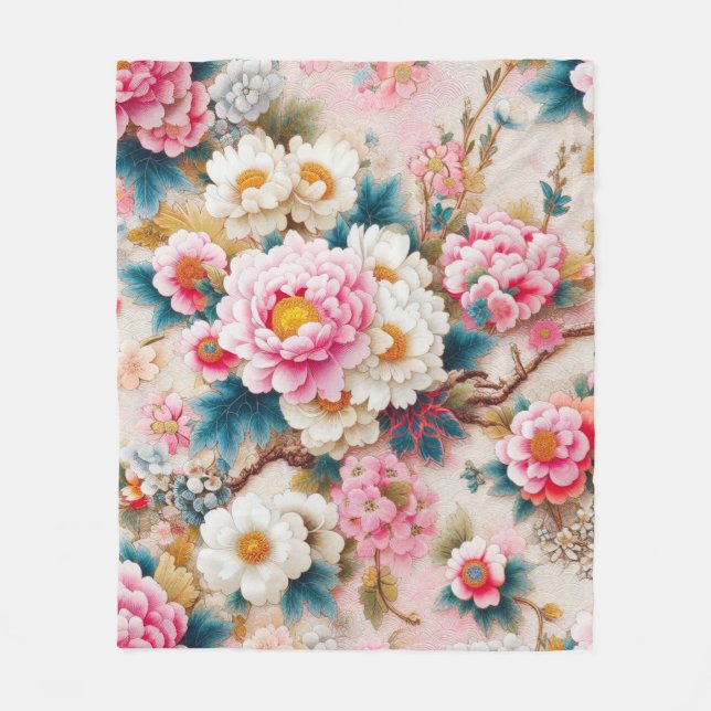 Autumn Gardens  Fleece Blanket (Front)