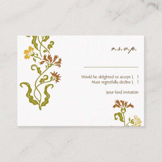 Autumn Garland RSVP Card (Front)
