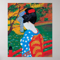 Autumn Geisha Print
