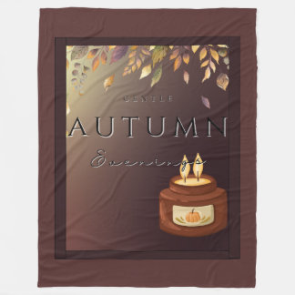 Autumn Gentle Evenings Fleece Blanket – Cosy Fall