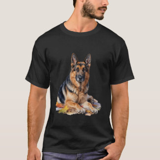 Autumn German Shepherd Lovers Fall Dog Men Women T-Shirt