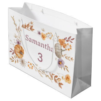 Autumn Gift Bag, Fall Birthday Present Bag for Kid