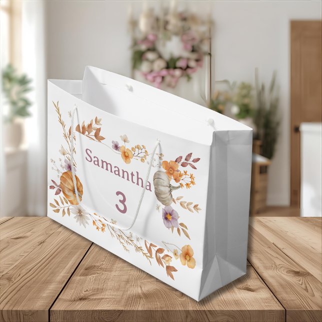 Autumn Gift Bag, Fall Birthday Present Bag for Kid (Creator Uploaded)