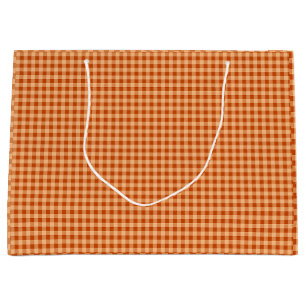 Autumn Gingham Thanksgiving Large Gift Bag