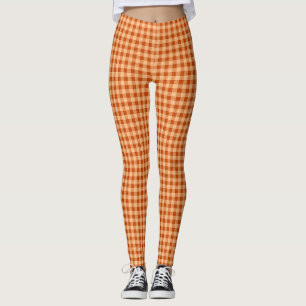 Autumn Gingham Thanksgiving Leggings