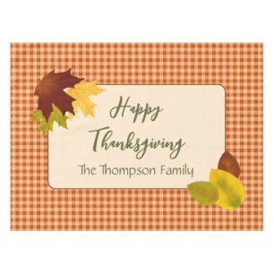 Autumn Gingham Thanksgiving Tablecloth