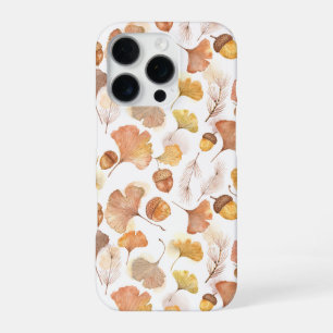 Autumn Ginkgo Leaf & Acorn Botanical Scatter iPhone 16 Pro Case
