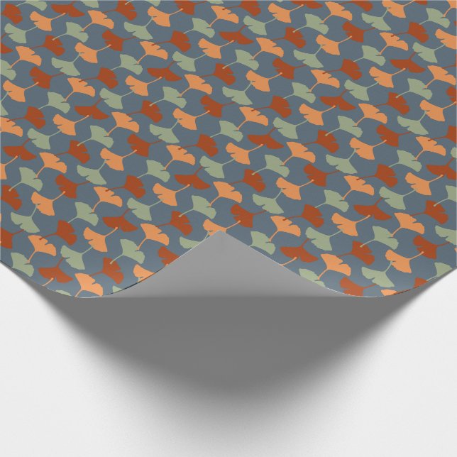 Autumn Ginkgo Leaf Pattern Wrapping Paper (Corner)