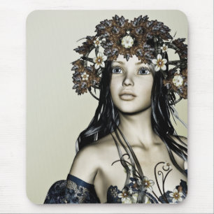 Autumn Girl Mouse Pad