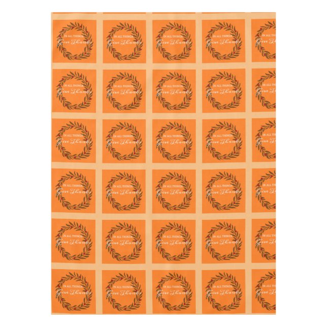 Autumn Give Thanks Wreath Pattern Tablecloth (Front)