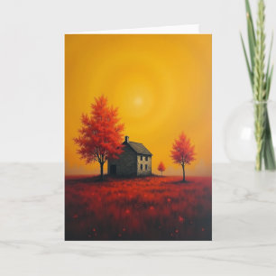 Autumn Glow Dwelling Birthday Card