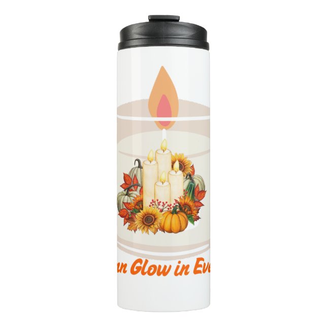 “Autumn Glow in Every Sip Thermal Tumbler (Front)