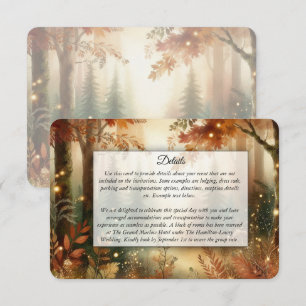 Autumn Glow in the Enchanted Forest Wedding Enclosure Card