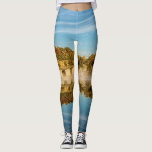 Autumn Glow Lake Springfield Leggings